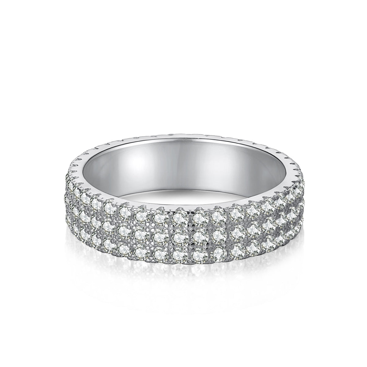 [Windsor Jewelry]Dainty Round Cut Tennis Ring
