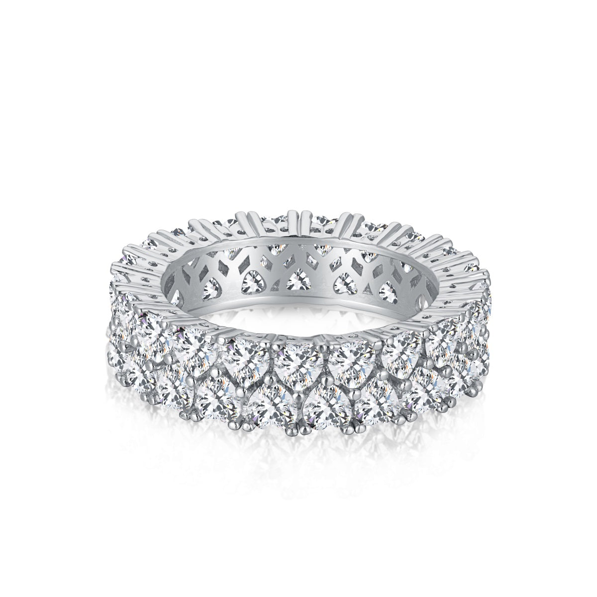 [Windsor Jewelry]Sparkling Full Heart Ring