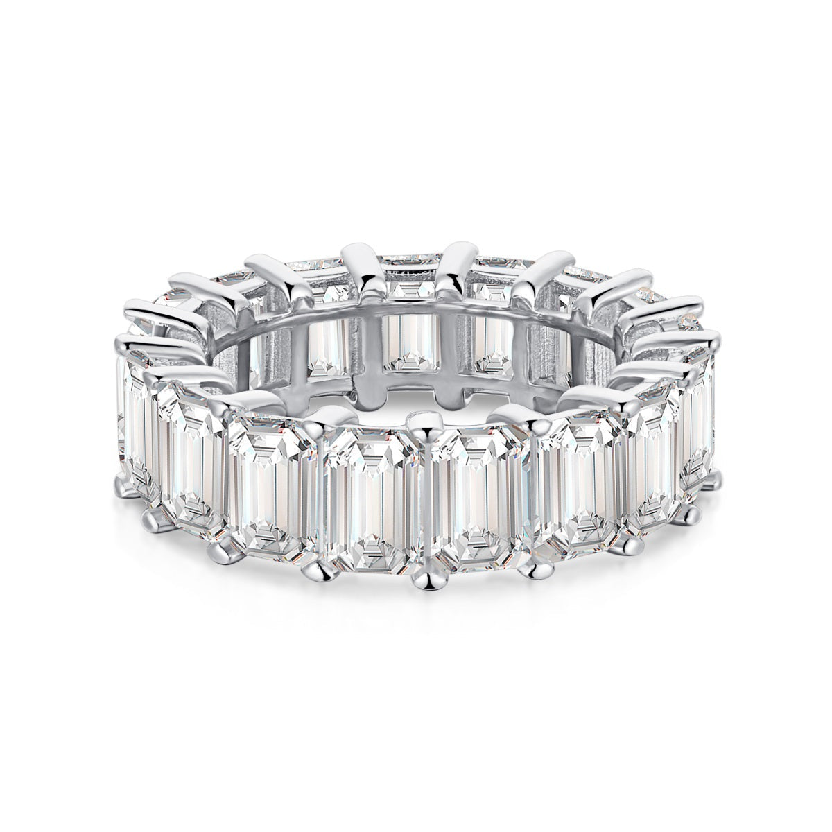 [Windsor Jewelry]0.75 Carat Elegant Emerald Cut Tennis Ring
