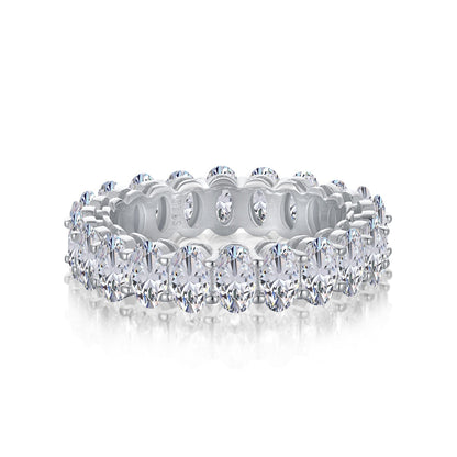[Windsor Jewelry]Ornate Oval Cut Tennis Ring