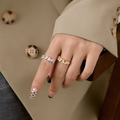 [Windsor Jewelry]Delicate Multi Cut Ring