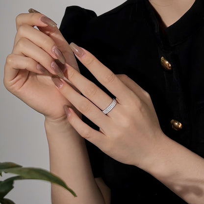 [Windsor Jewelry]Dainty Round Cut Tennis Ring