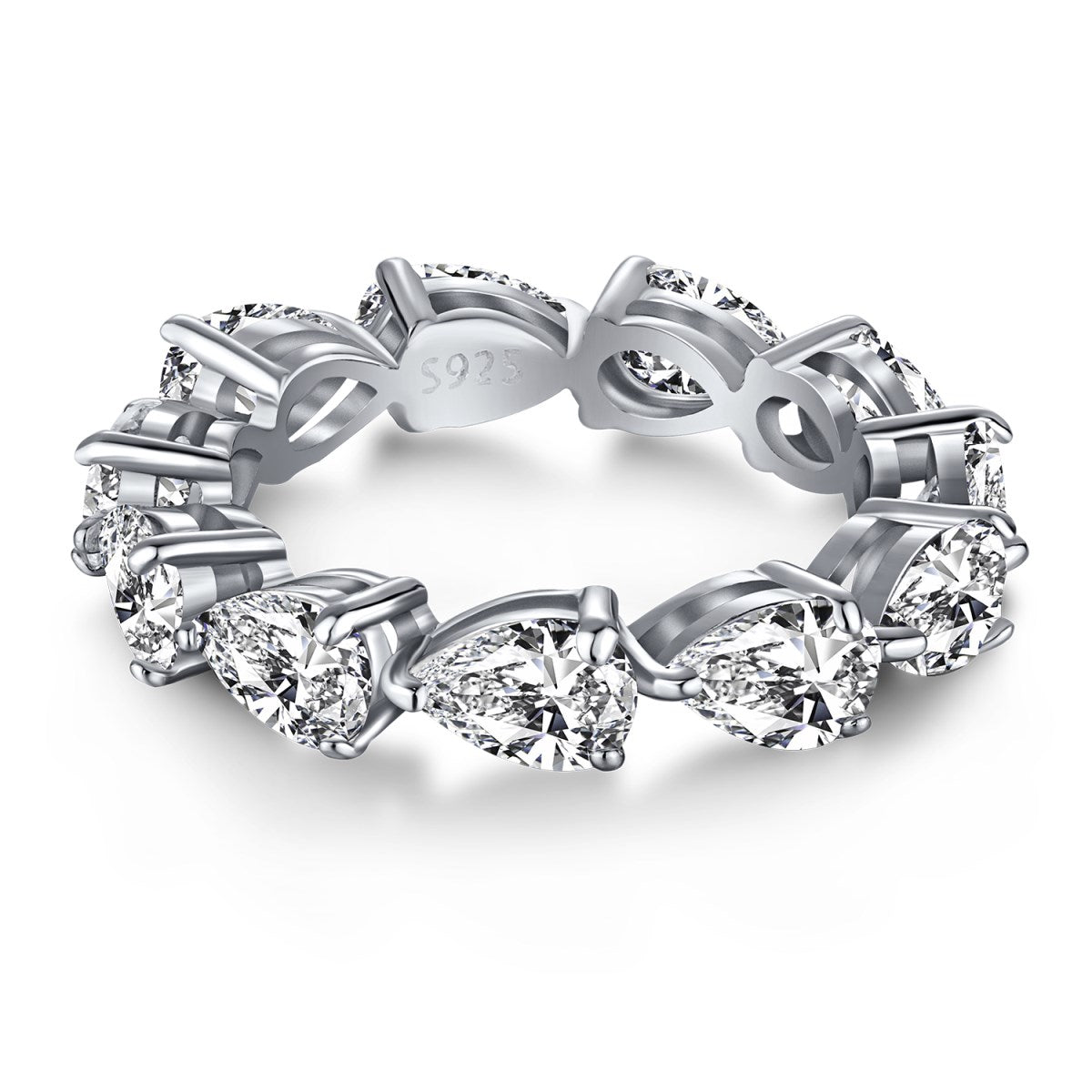 [Windsor Jewelry]Exquisite Pear Cut Tennis Ring