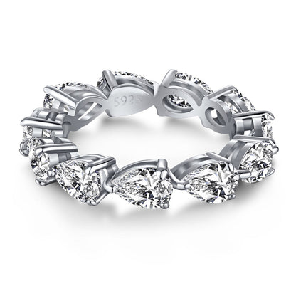 [Windsor Jewelry]Exquisite Pear Cut Tennis Ring