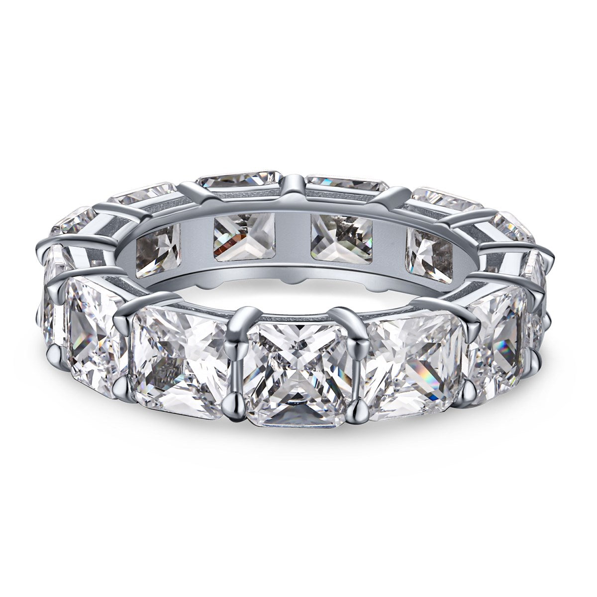 [Windsor Jewelry]Elegant Princess Cut Tennis Ring