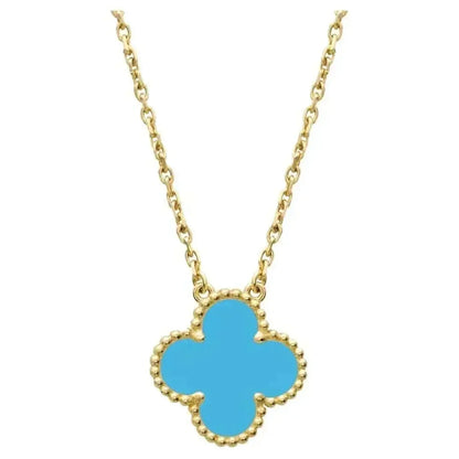 [Windsor Jewelry]CLOVER 15MM VINTAGE TURQUOISE NECKLACE