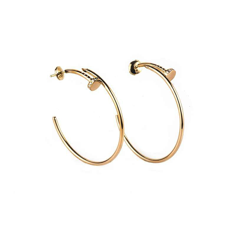 [Windsor Jewelry]JUSTE EARRINGS GOLD DIAMONDS 1.8MM