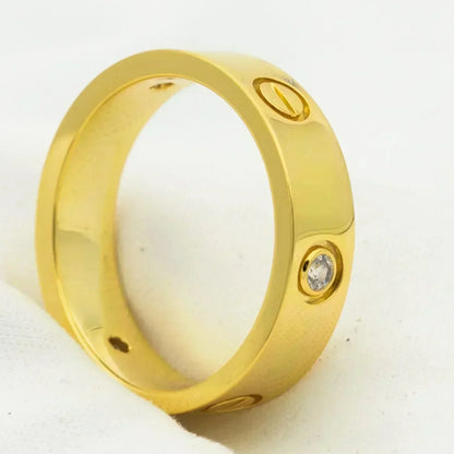 [Windsor Jewelry]LOVE RING 5.5MM 3 DIAMONDS GOLD