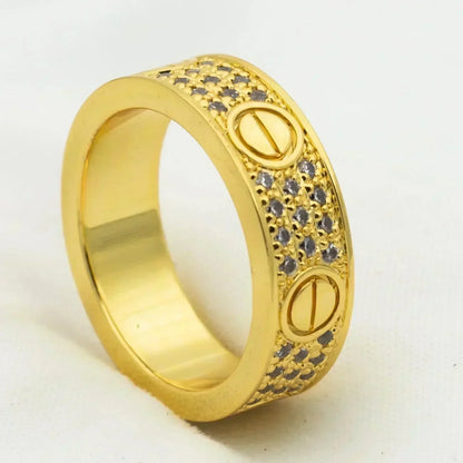 [Windsor Jewelry]LOVE RING 5.5MM DIAMONDS PAVED
