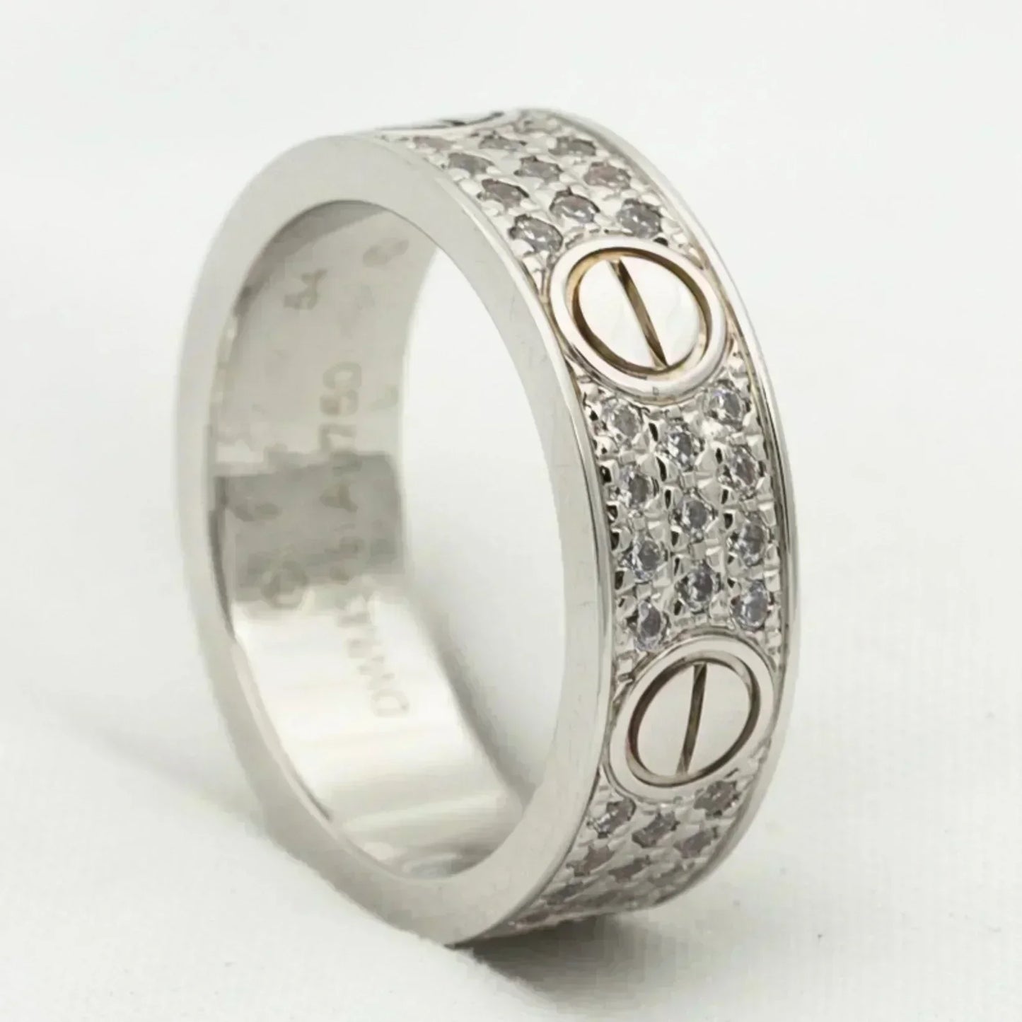 [Windsor Jewelry]LOVE RING 5.5MM DIAMONDS PAVED