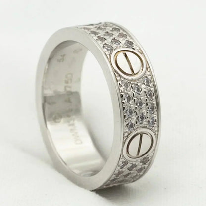 [Windsor Jewelry]LOVE RING 5.5MM DIAMONDS PAVED