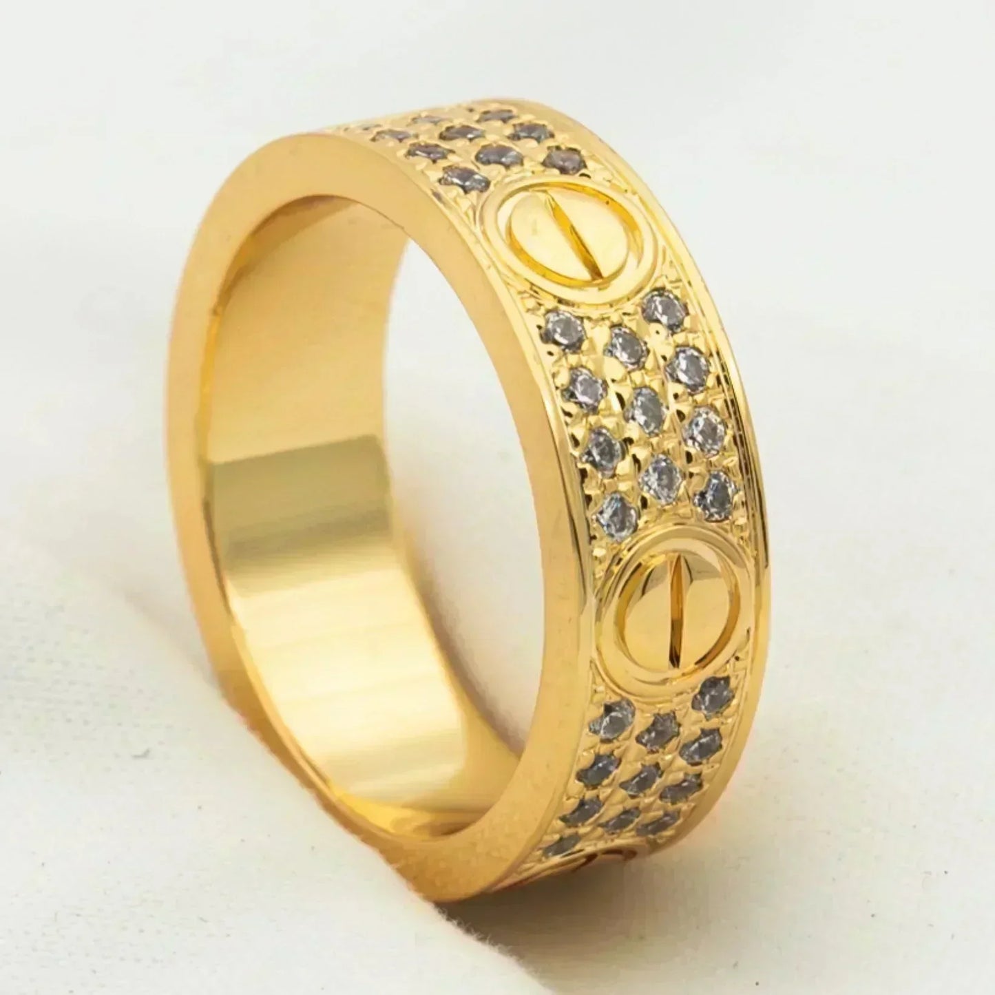 [Windsor Jewelry]LOVE RING 5.5MM DIAMONDS PAVED
