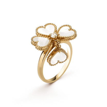 [Windsor Jewelry]SWEET CLOVER WHITE MOP RING