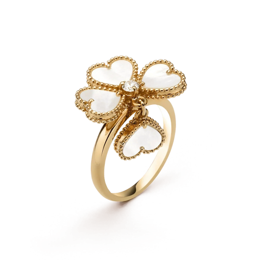 [Windsor Jewelry]SWEET CLOVER WHITE MOP RING