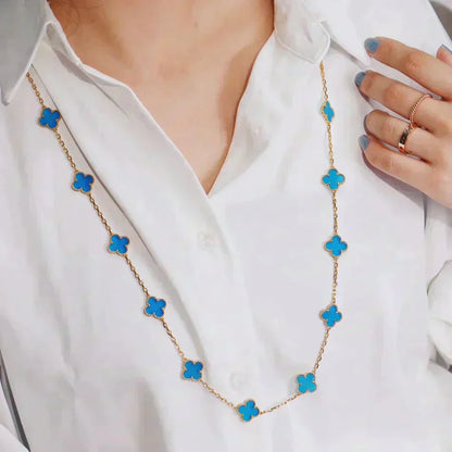 [Windsor Jewelry]CLOVER 20 MOTIFS TURQUOISE GOLD