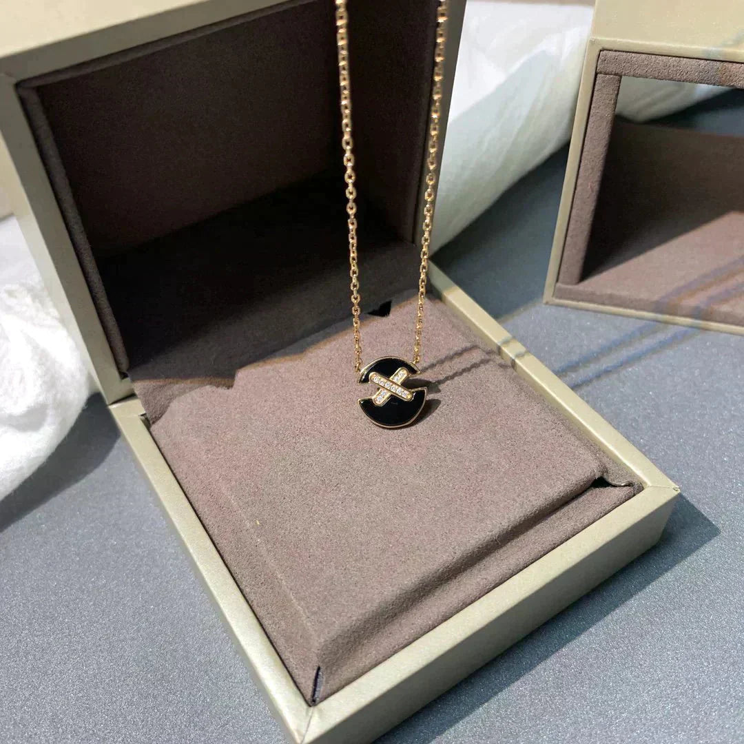 [Windsor Jewelry]JEUX DE ROSE GOLD DIAMOND NECKLACE