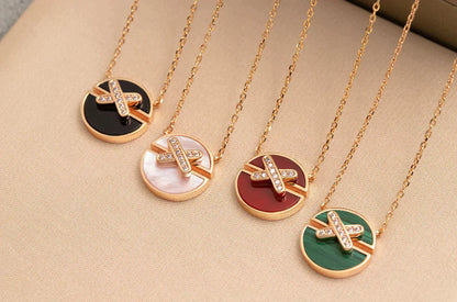 [Windsor Jewelry]JEUX DE ROSE GOLD DIAMOND NECKLACE
