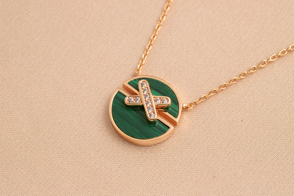 [Windsor Jewelry]JEUX DE PINK GOLD DIAMOND NECKLACE