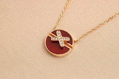 [Windsor Jewelry]JEUX DE ROSE GOLD DIAMOND NECKLACE