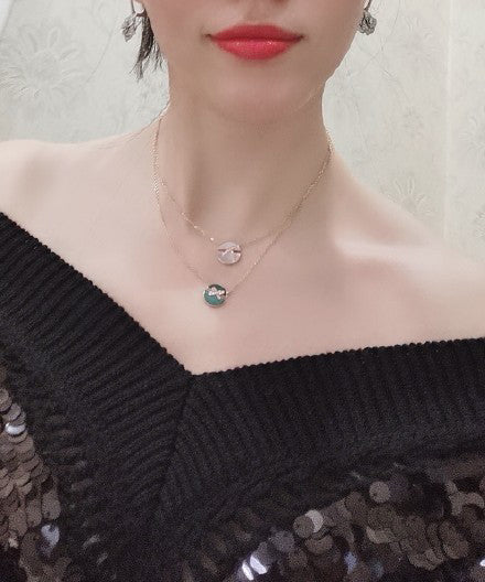 [Windsor Jewelry]JEUX DE ROSE GOLD DIAMOND NECKLACE
