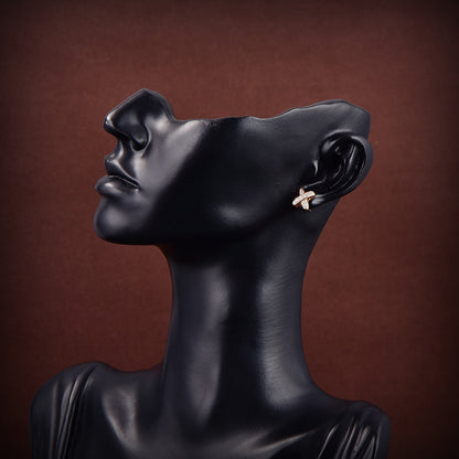 [Windsor Jewelry]JEUX DE GOLD DIAMOND EARRINGS
