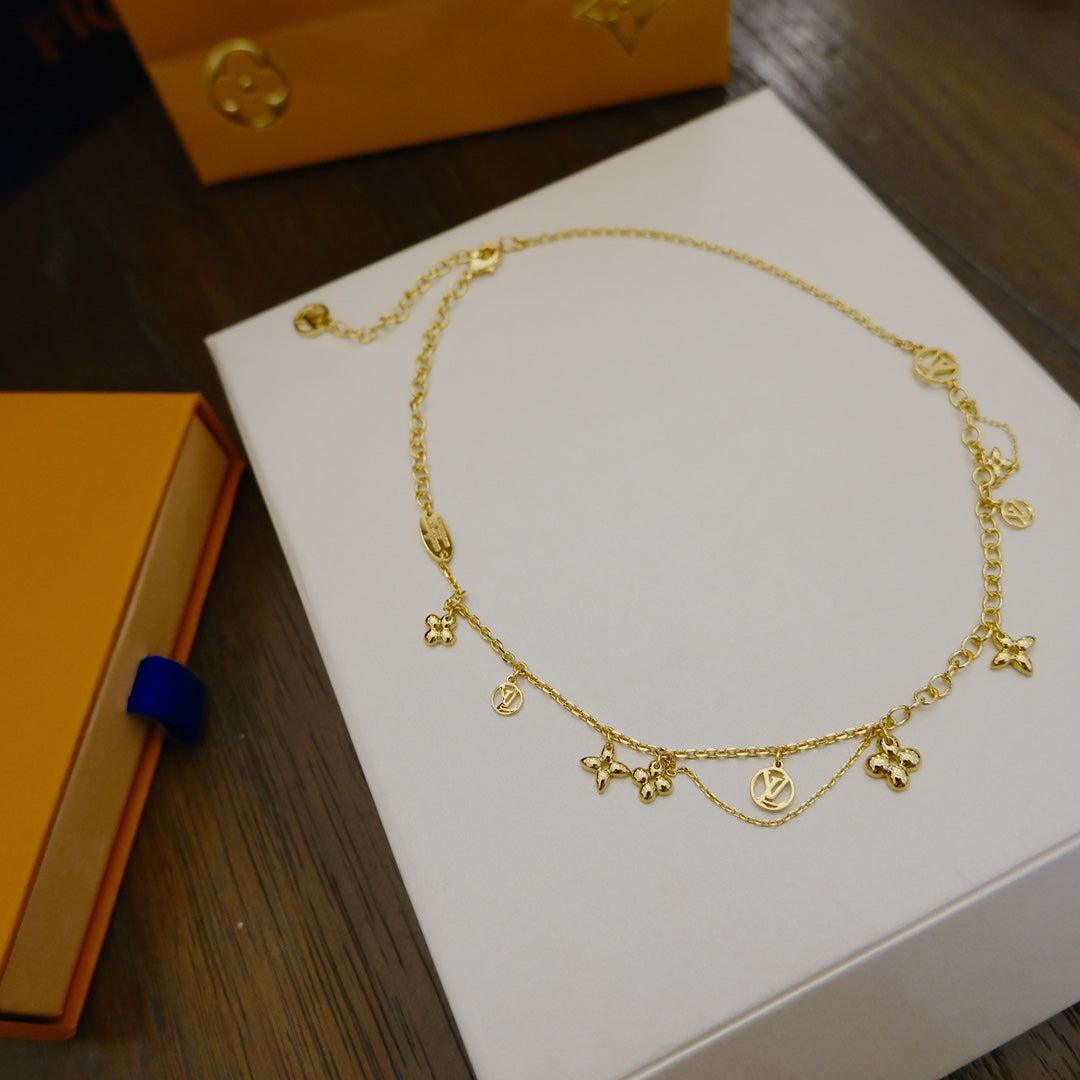 [Windsor Jewelry]BLOOMING SUPPLE NECKLACE BRASS
