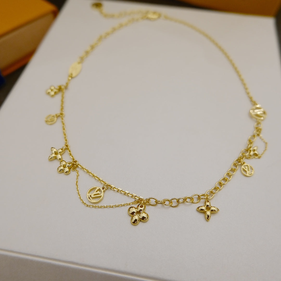 [Windsor Jewelry]BLOOMING SUPPLE NECKLACE BRASS