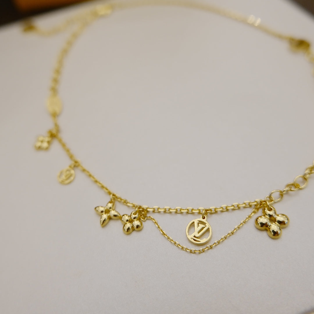 [Windsor Jewelry]BLOOMING SUPPLE NECKLACE BRASS