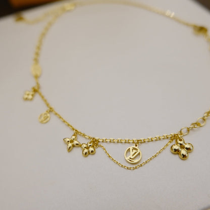 [Windsor Jewelry]BLOOMING SUPPLE NECKLACE BRASS