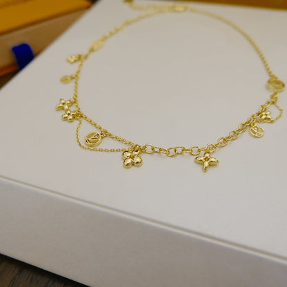 [Windsor Jewelry]BLOOMING SUPPLE NECKLACE BRASS