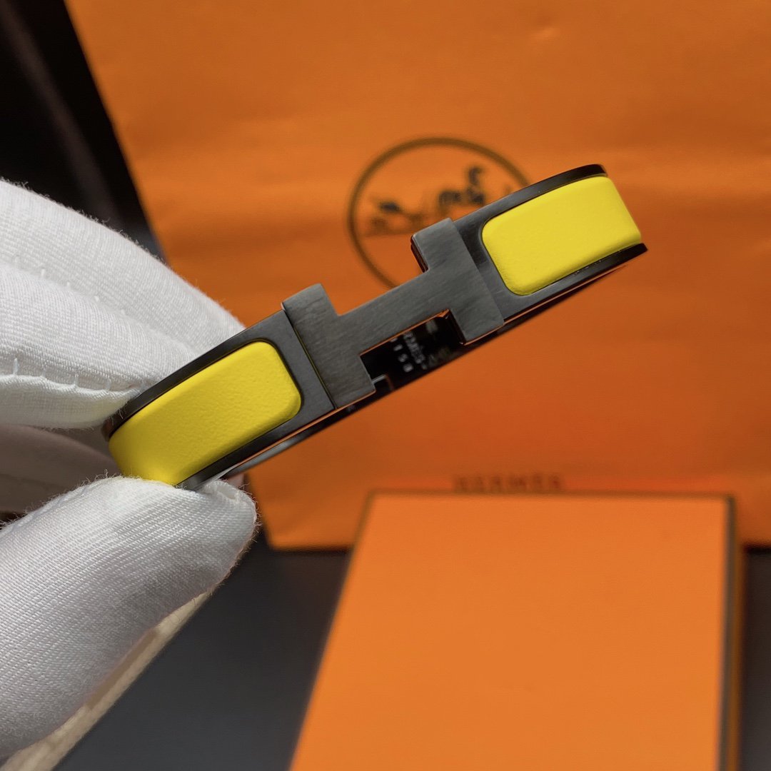 [Windsor Jewelry]CLIC HM SO BLACK YELLOW BRACELET