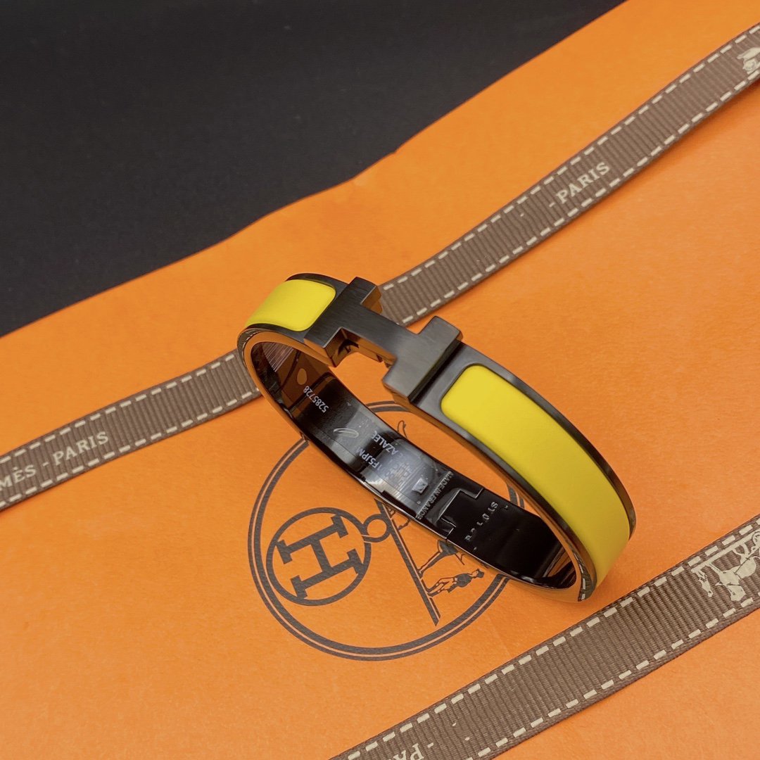 [Windsor Jewelry]CLIC HM SO BLACK YELLOW BRACELET
