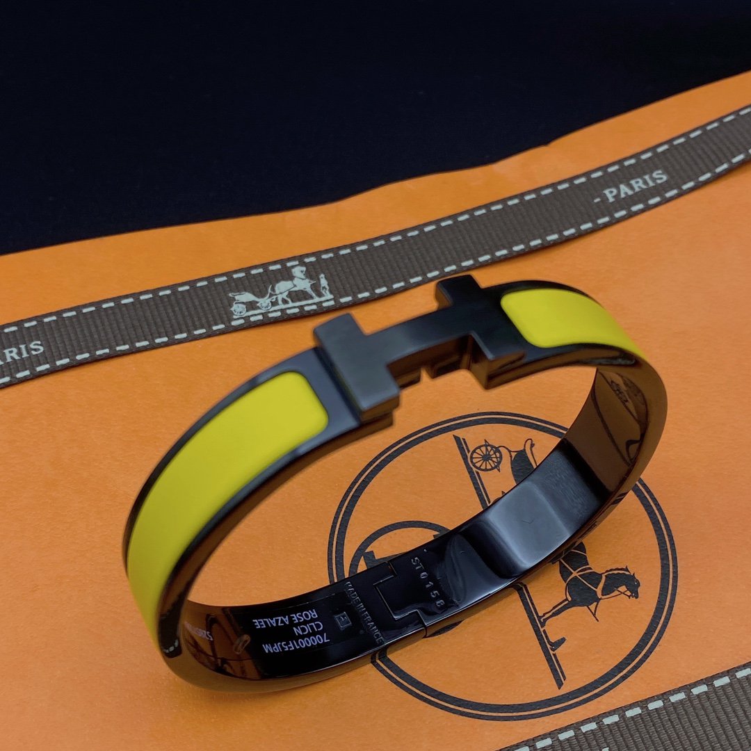[Windsor Jewelry]CLIC HM SO BLACK YELLOW BRACELET