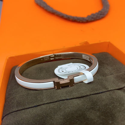 [Windsor Jewelry]CLASSIC HM CLIC WHITE 8MM ENAMEL BRACELET