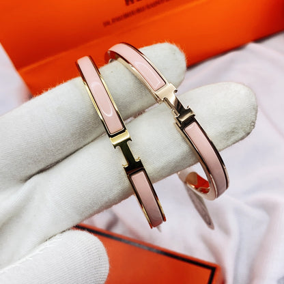 [Windsor Jewelry]CLASSIC HM CLIC  PINK 8MM ENAMEL BRACELET