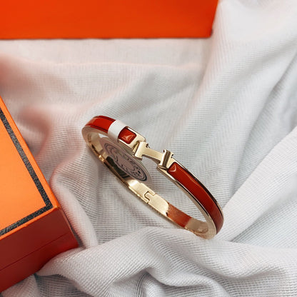 [Windsor Jewelry]CLASSIC HM CLIC RED 8MM ENAMEL BRACELET