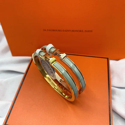 [Windsor Jewelry]CLASSIC HM CLIC GREEN 8MM ENAMEL BRACELET