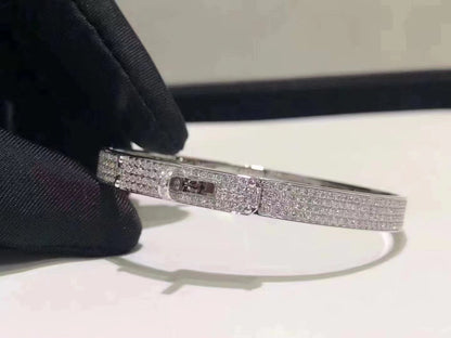 [Windsor Jewelry]HM KELLY BRACELET IN SILVER AND FULL PAVE DIAMOND