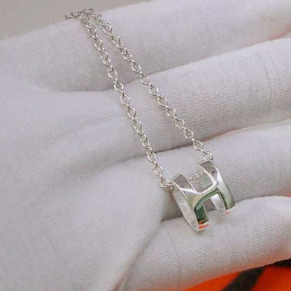 [Windsor Jewelry]HM NECKLACE H LETTER OVAL SERIES