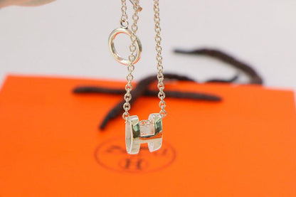 [Windsor Jewelry]HM NECKLACE H LETTER OVAL SERIES