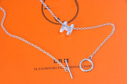 [Windsor Jewelry]HM NECKLACE H LETTER OVAL SERIES