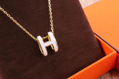 [Windsor Jewelry]HM CLIC YELLOW ENAMEL GOLD NECKLACE