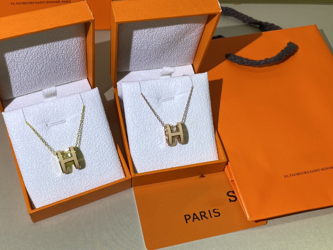 [Windsor Jewelry]HM CLIC YELLOW ENAMEL GOLD NECKLACE