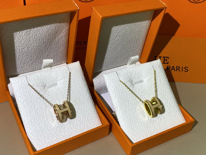[Windsor Jewelry]HM CLIC YELLOW ENAMEL GOLD NECKLACE