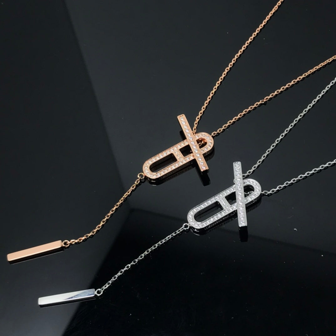 [Windsor Jewelry]HM NECKLACE PLATINUM ROSE GOLD DIAMOND