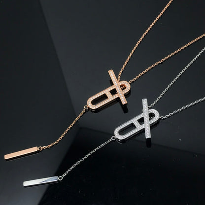 [Windsor Jewelry]HM NECKLACE PLATINUM ROSE GOLD DIAMOND