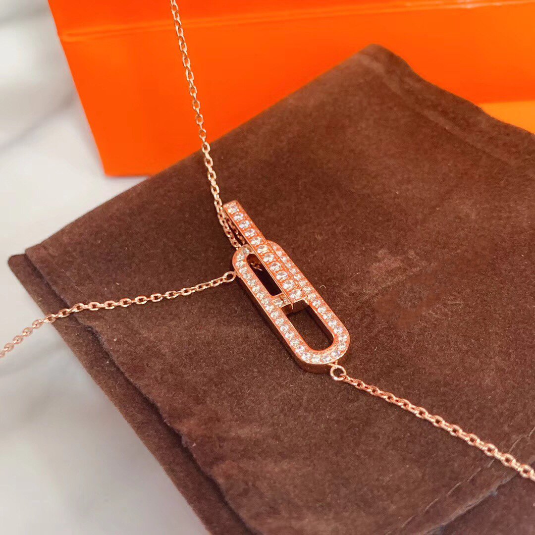 [Windsor Jewelry]HM NECKLACE PLATINUM ROSE GOLD DIAMOND