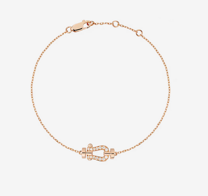 [Windsor Jewelry]FORCE 10 FULL DIAMOND BUCKLE CHAIN LINK MINI MODEL