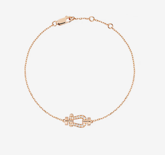 [Windsor Jewelry]FORCE 10 FULL DIAMOND BUCKLE CHAIN LINK MINI MODEL