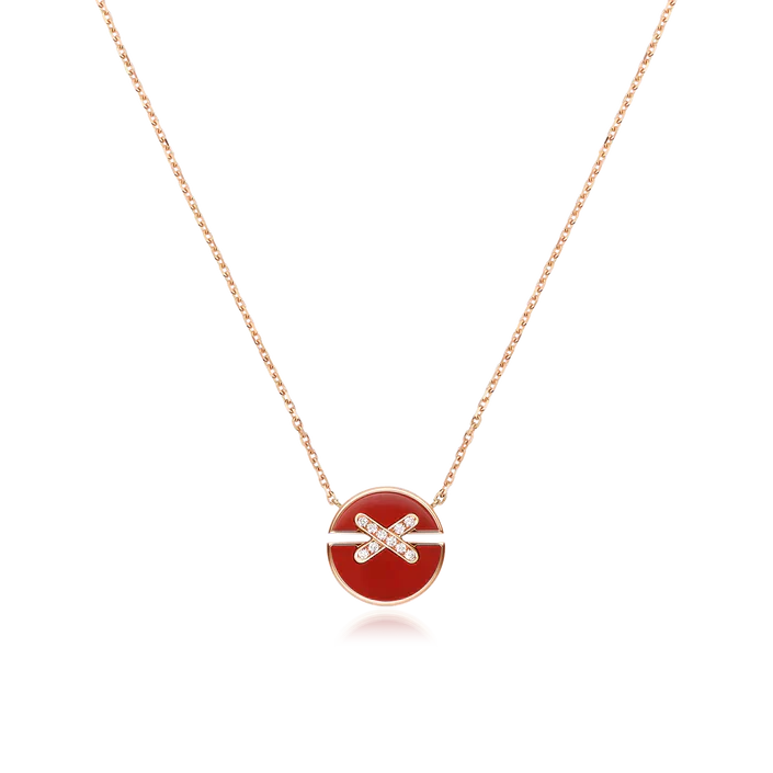 [Windsor Jewelry]JEUX DE ROSE GOLD DIAMOND NECKLACE